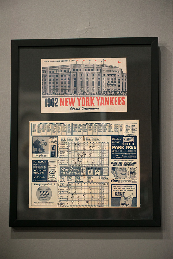 1962 New York Yankees artwork in Joe's office