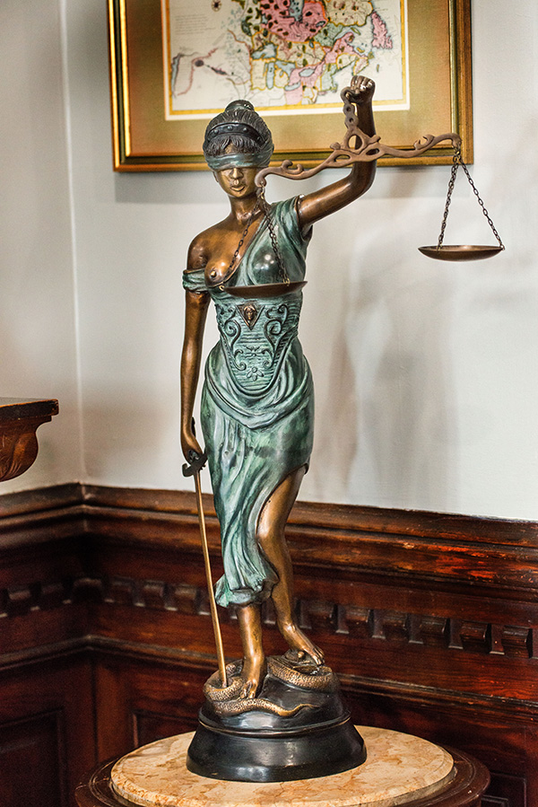 Bronze statue in Joe Boyd's office